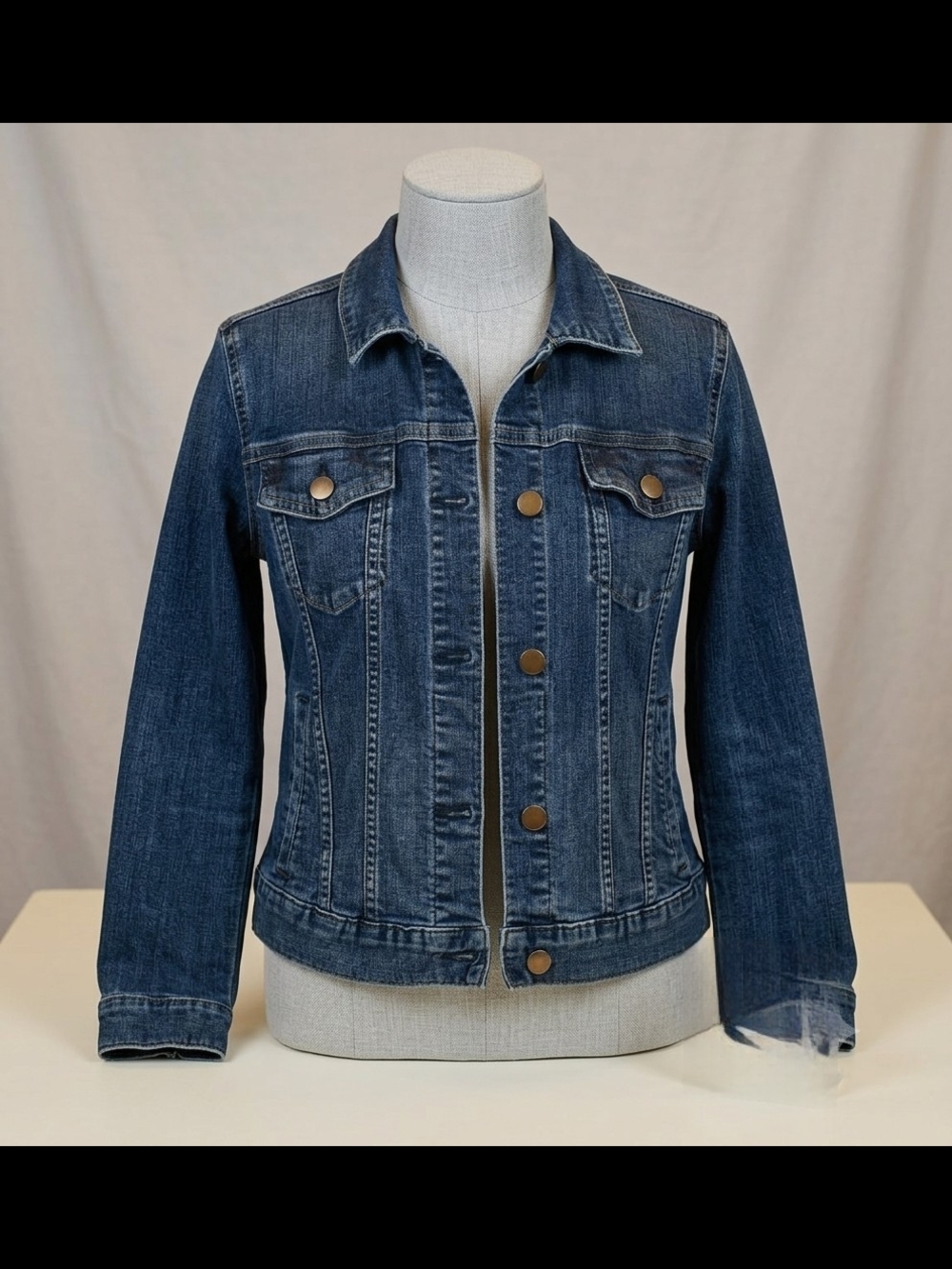 a.n.a Dark Blue Denim Jacket for Women